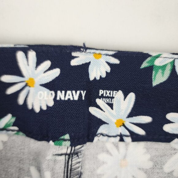 Old Navy Pants Womens 6 Multicolor Floral Print Pixie Ankle Leg Pant NWT - Picture 4 of 10
